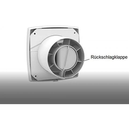 Вентилатор за баня с таймер CATA U Comfort-10 T INOX 8W Ø100мм 110м3/ч 26dB с клапа 150х150мм ултра тих сребрист