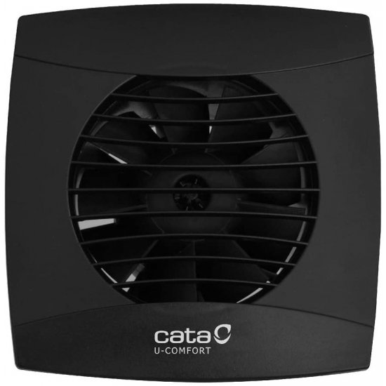Вентилатор за баня с таймер CATA U Comfort-10 T INOX 8W Ø100мм 110м3/ч 26dB с клапа 150х150мм ултра тих сребрист