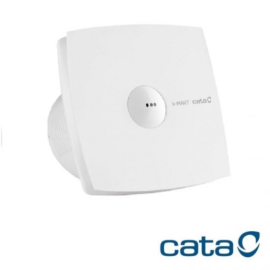 Вентилатор за баня CATA X-MART 10 MATIC INOX 15W Ø100мм 98м3/ч 38dB с автоматична клапа 150х150мм сребрист