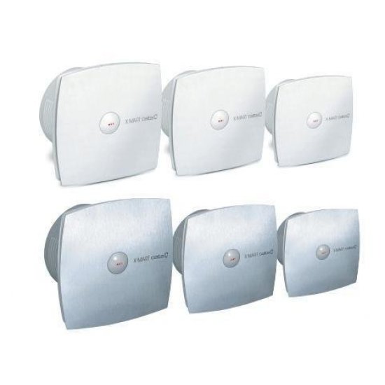 Вентилатор за баня CATA X-MART 12 MATIC INOX 20W Ø120мм 190м3/ч 40dB с автоматична клапа 170х170мм сребрист