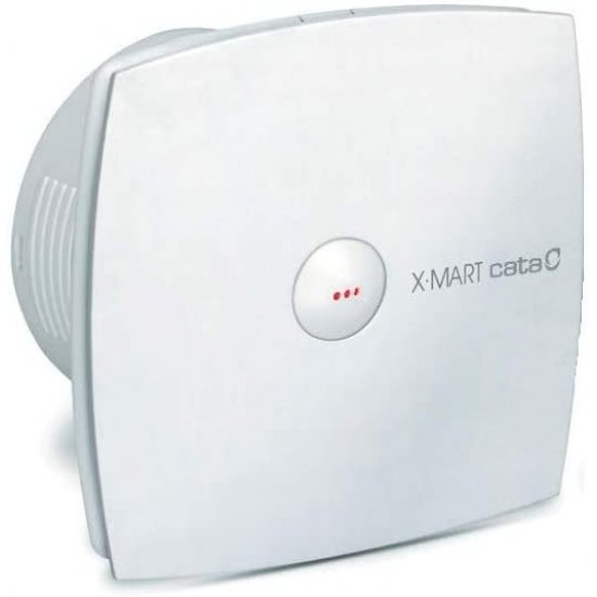 Вентилатор за баня с таймер CATA X-MART 10 MATIC INOX T 15W Ø100мм 98м3/ч 38dB с автоматична клапа 150х150мм сребрист