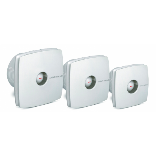 Вентилатор за баня CATA X-MART 12 INOX 20W Ø120мм 190м3/ч 40dB с клапа 170х170мм сребрист