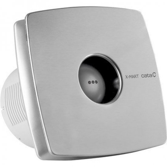 Вентилатор за баня CATA X-MART 12 INOX 20W Ø120мм 190м3/ч 40dB с клапа 170х170мм сребрист