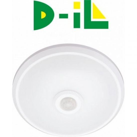 LED плафон със сензор12W 6000К 850Lm IP20 ф25 см бял