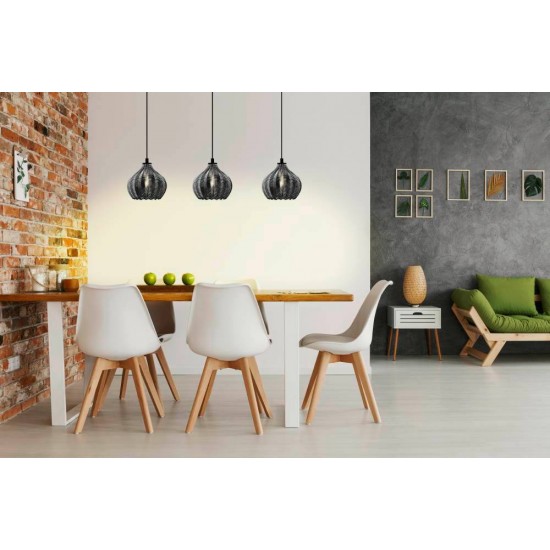 Пендел ETHNO ELEGANCE TAMALLAT 3хE27 max 3х40W IP20 черен