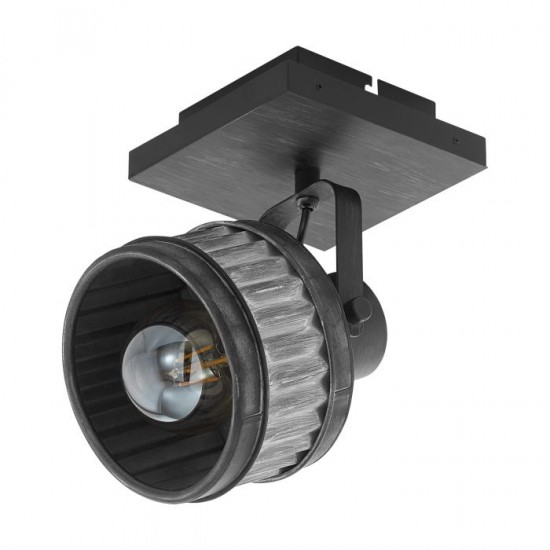 Спот TURROCK E27 max 28W IP20 черен + сива патина