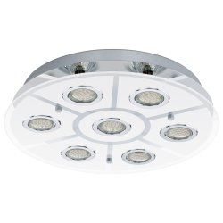 LED плафониера CABO 7хGU10 7x3W 3000K 7x240Lm IP20 хром