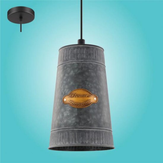 Пендел COTTAGE CHIC HONEYBOURNE 3хE27 max 3х60W IP20 черено + цинк
