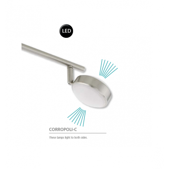LED спот EGLO CONNECT CORROPOLI-C 3x5W RGB + 3-white 3x600Lm IP20 димируем + дистанционно управление мат хром + бяло