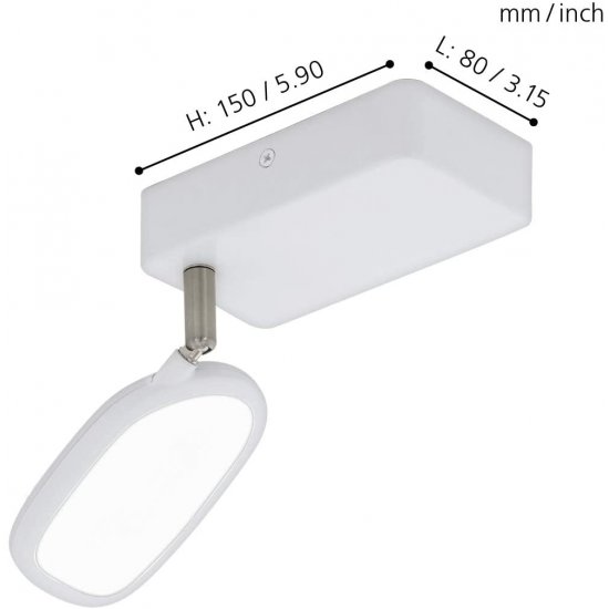 LED спот EGLO CONNECT PALOMBARE-C 1x5W RGB + 3-white 1x600Lm IP20 димируем + дистанционно управление бял