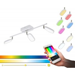 LED спот EGLO CONNECT PALOMBARE-C 3x5W RGB + 3-white 3x600Lm IP20 димируем + дистанционно управление бял