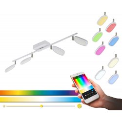 LED спот EGLO CONNECT PALOMBARE-C 4x5W RGB + 3-white 4x600Lm IP20 димируем + дистанционно управление бял
