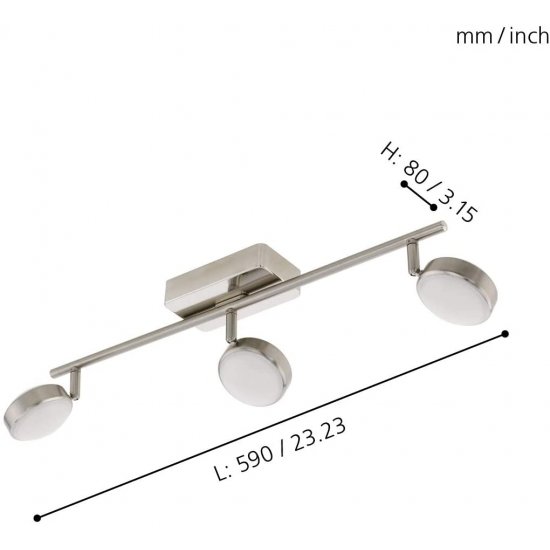 LED спот EGLO CONNECT CORROPOLI-C 3x5W RGB + 3-white 3x600Lm IP20 димируем + дистанционно управление мат хром + бяло