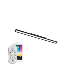LED плафон EGLO CONNECT SALOBRENA-C 34W RGB + 3-white 4500Lm IP20 димируем черен + дистанционно управление