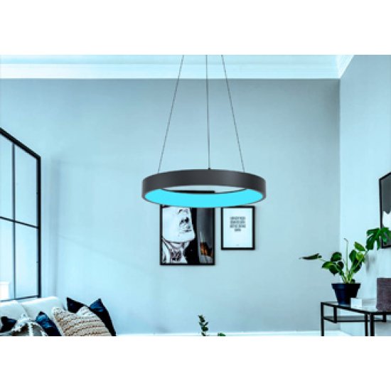 LED пендел EGLO CONNECT MARGHERA-C 27W RGB + 3-white 3200Lm IP20 димируем черен