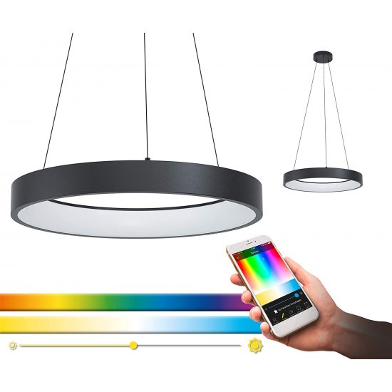 LED пендел EGLO CONNECT MARGHERA-C 27W RGB + 3-white 3200Lm IP20 димируем черен