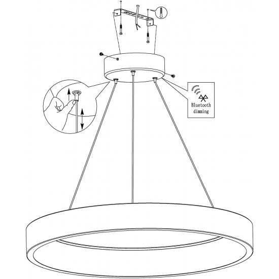 LED пендел EGLO CONNECT MARGHERA-C 27W RGB + 3-white 3200Lm IP20 димируем черен