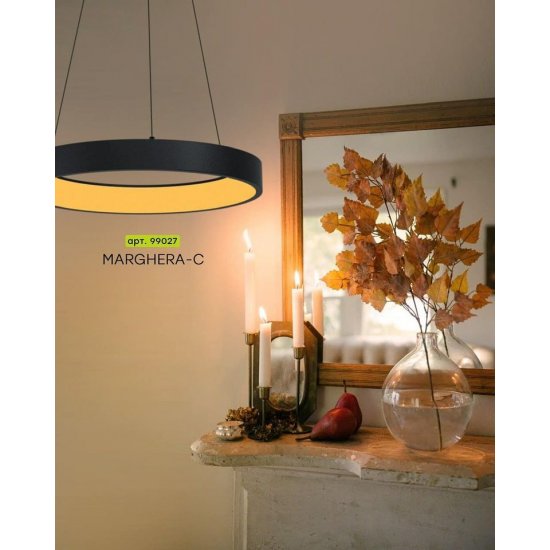LED пендел EGLO CONNECT MARGHERA-C 27W RGB + 3-white 3200Lm IP20 димируем черен