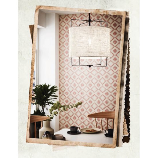 Пендел ETHNO ELEGANCE BRIDEKIRK E27 max 40W IP20 черно + бежово