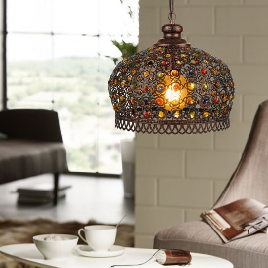 Пендел ETHNO ELEGANCE JADIDA E27 max 60W IP20 антично меден