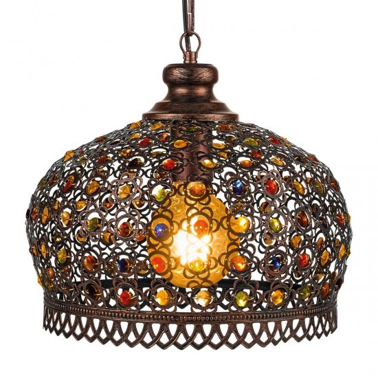 Пендел ETHNO ELEGANCE JADIDA E27 max 60W IP20 антично меден