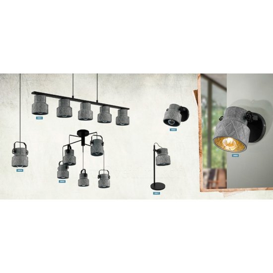 Пендел INDUSTRIAL HILCOTT E27 max 40W IP20 черно + цинк
