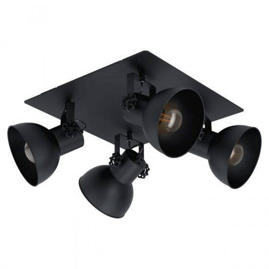 Спот INDUSTRIAL BARNSTAPLE 1 4хE27 max 4х40W IP20 черен