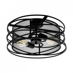 Плафон INDUSTRIAL BLACKWATER 2хE27 max 2х60W IP20 черен