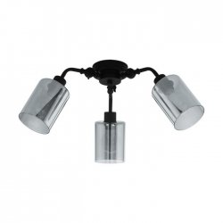 Плафон INDUSTRIAL FORESTBURG 3хE27 max 3х40W IP20 черен