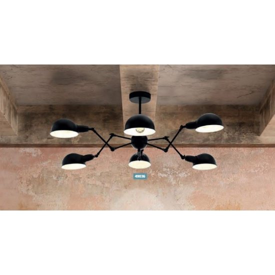 Полилей INDUSTRIAL EXMOOR 6хE27 max 6х60W IP20 черен