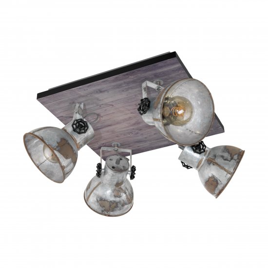 Спот INDUSTRIAL BARNSTAPLE 4хE27 max 4х40W IP20 износен ефект