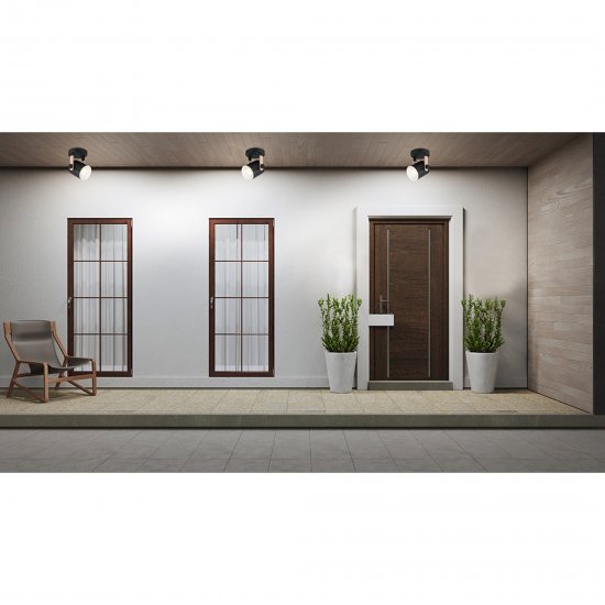 Аплик LOFT HORNWOOD E27 max 28W IP20 черно + крем + кафяво дърво