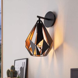 Аплик LOFT CARLTON 1 E27 max 60W IP20 черно + медено