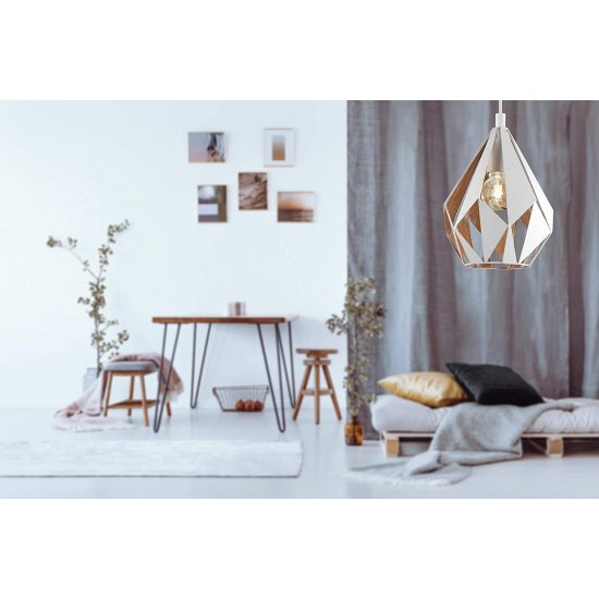 Настолна лампа LOFT CARLTON 5 E27 max 60W IP20 бяло + златисто медено