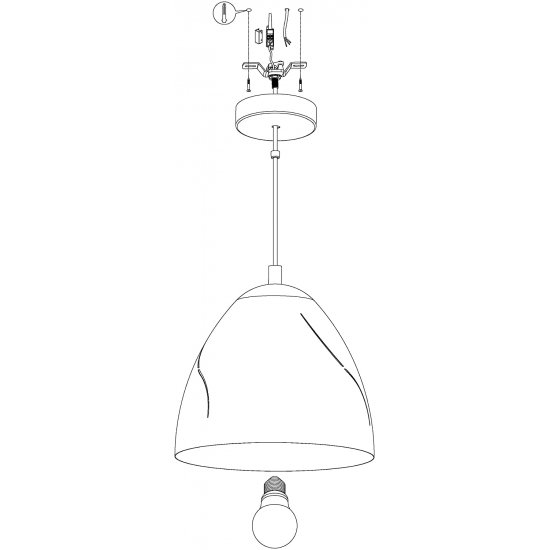 Пендел LOFT HUNNINGHAM E27 max 60W IP20 ф40см черeн + златно
