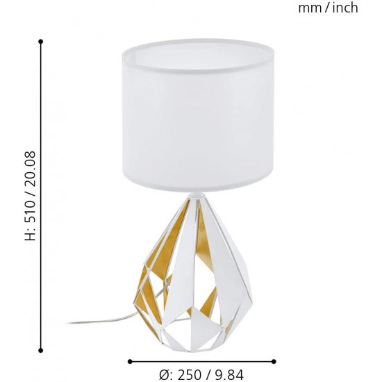 Настолна лампа LOFT CARLTON 5 E27 max 60W IP20 черно + медено