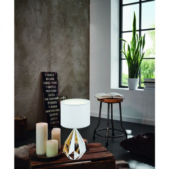 Настолна лампа LOFT CARLTON 5 E27 max 60W IP20 бяло + златисто медено