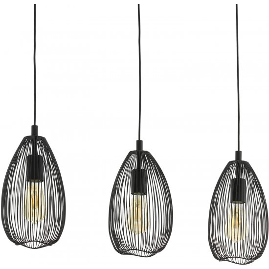 Пендел LOFT CLEVEDON 3xE27 max 3x60W IP20 черeн