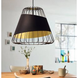 Пендел LOFT AUSTELL E27 max 60W IP20 ф36см черeн + златно
