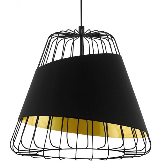 Пендел LOFT AUSTELL E27 max 60W IP20 ф36см черeн + златно