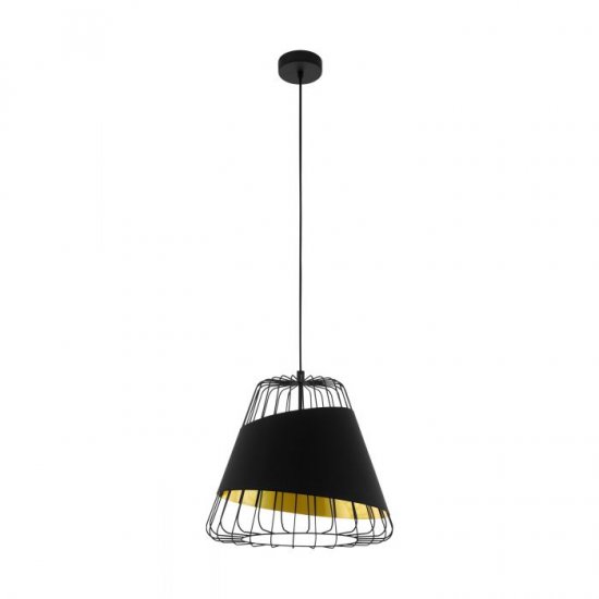 Пендел LOFT AUSTELL E27 max 60W IP20 ф36см черeн + златно
