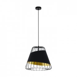 Пендел LOFT AUSTELL E27 max 60W IP20 ф43см черeн + златно