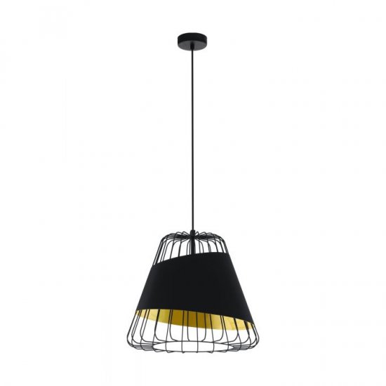 Пендел LOFT AUSTELL E27 max 60W IP20 ф43см черeн + златно