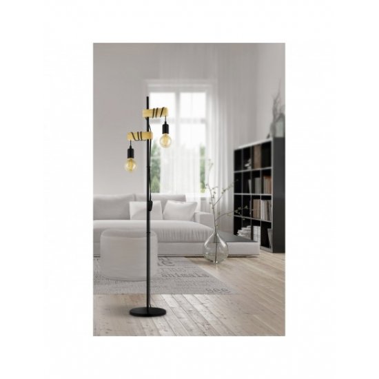Лампион LOFT TOWNSHEND 2хE27 max 2х60W IP20 черно + кафяво