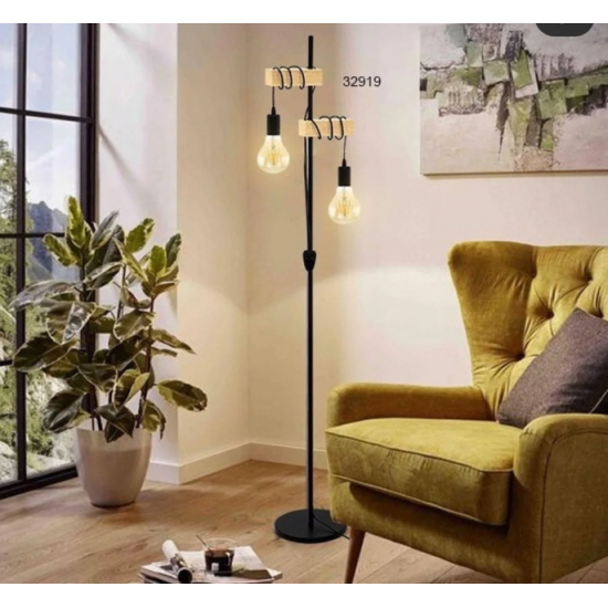 Лампион LOFT TOWNSHEND 2хE27 max 2х60W IP20 черно + кафяво