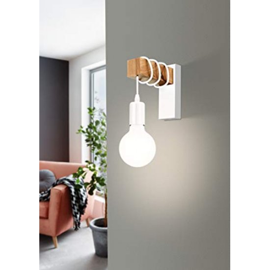 Аплик LOFT TOWNSHEND E27 max 10W (LED) IP20 бяло + кафяво