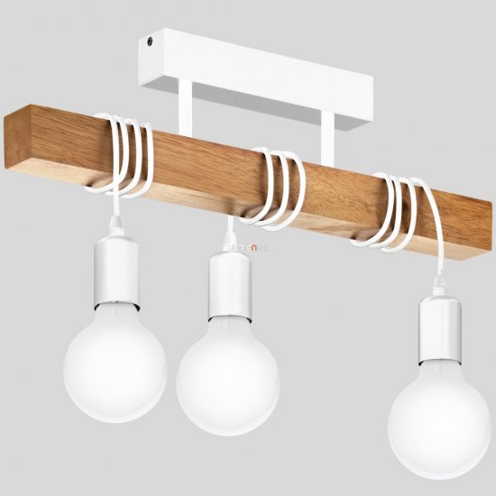 Плафон LOFT TOWNSHEND 3хE27 max 3х60W IP20 бяло + кафяво