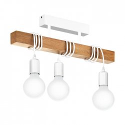 Плафон LOFT TOWNSHEND 3хE27 max 3х60W IP20 бяло + кафяво