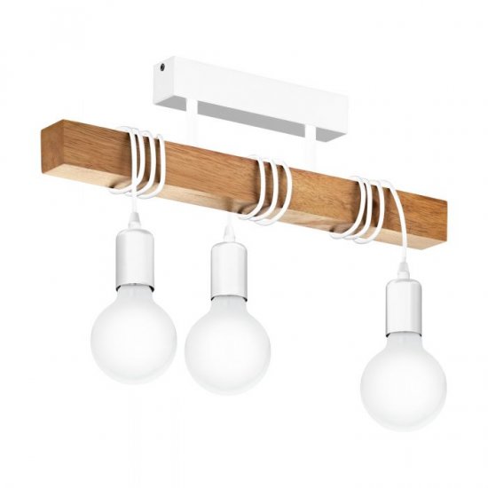 Плафон LOFT TOWNSHEND 3хE27 max 3х60W IP20 бяло + кафяво
