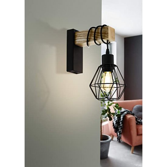Аплик LOFT TOWNSHEND 5 E27 max 60W IP20 черно + кафяво